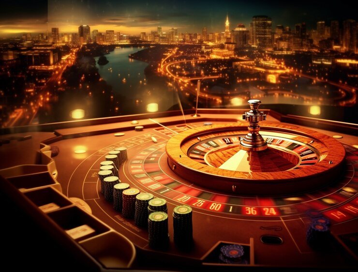 Mega Wheel game interface showing spinning segments and stake selection on skyland4d